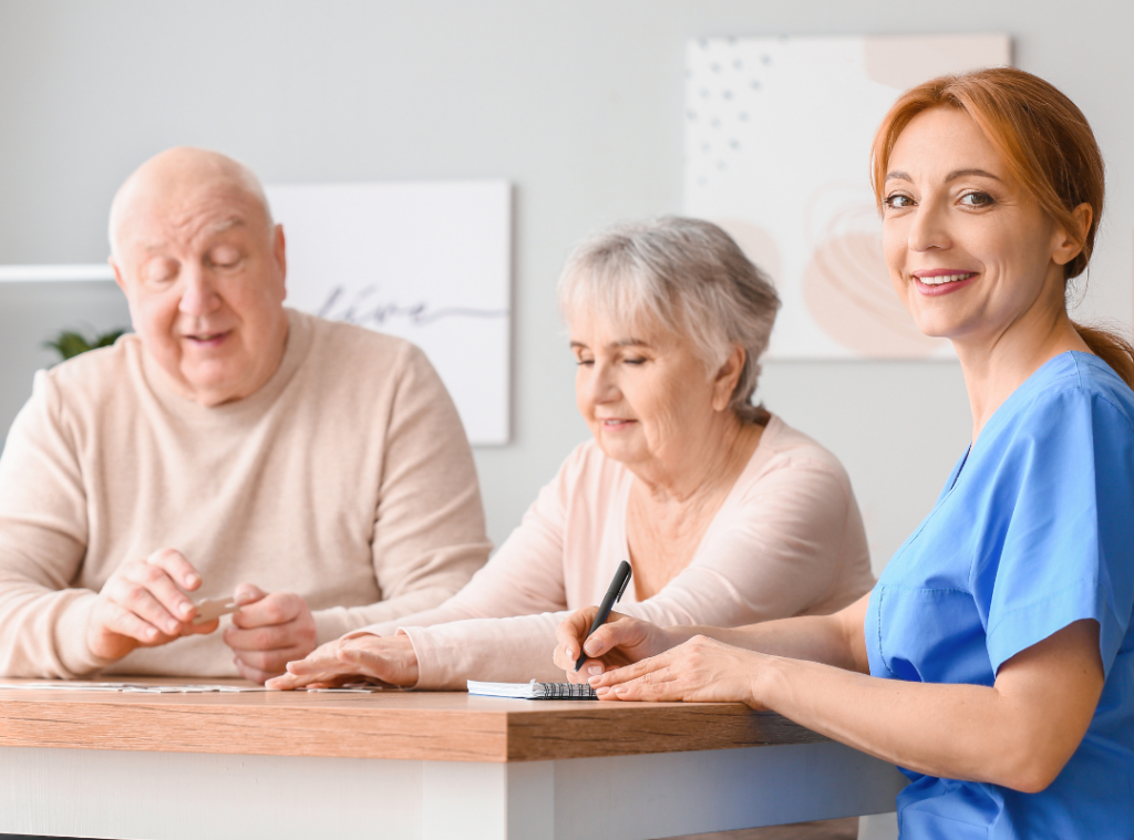 how many caregivers per resident in memory care