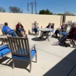 residentsoutside together